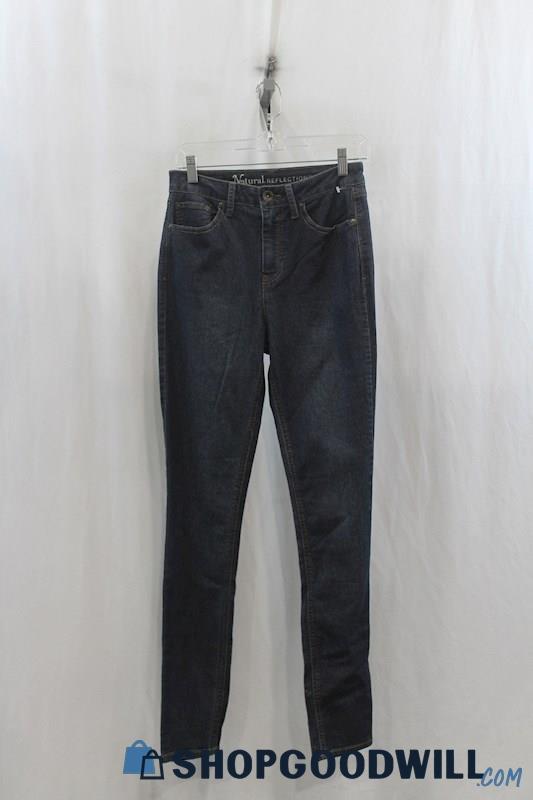 NWT Natural Reflections Womens Dark Blue Skinny Jeans Sz 8