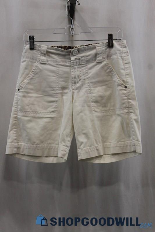 Live Life Women's White Chino Short SZ 2