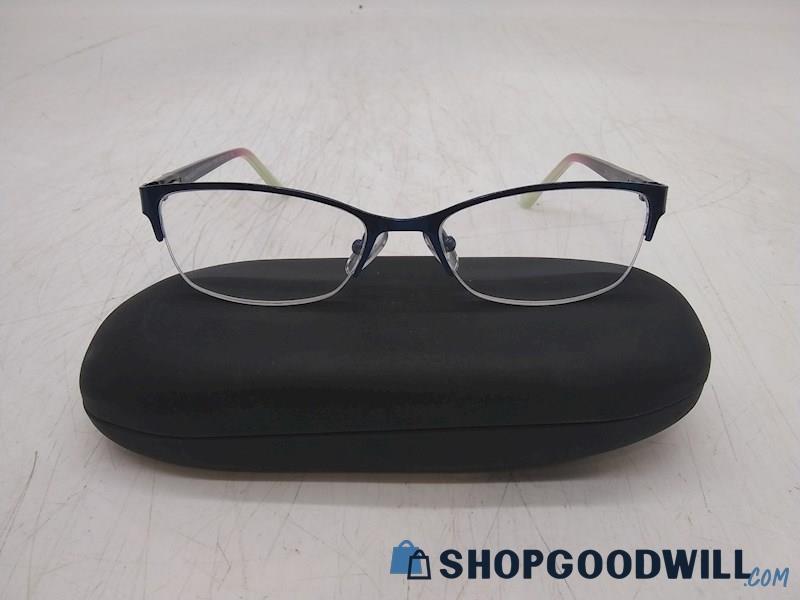 Foster Grant Blue Metal/ Purple Plastic Frame Prescription Eyeglasses 