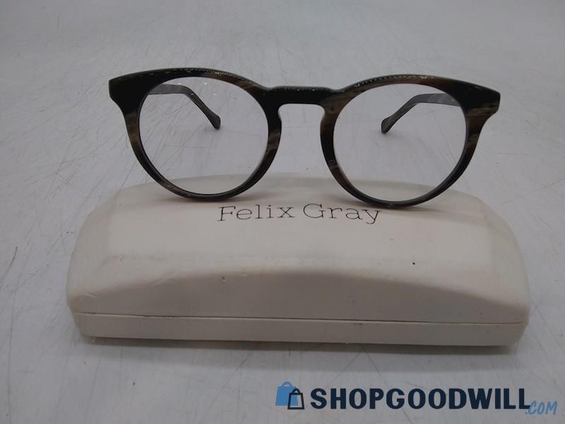 Felix Gray Unisex Brown/ Taupe Granite Plastic Prescription Eyeglasses 