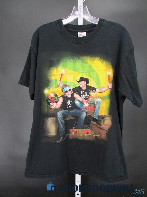 Big & Rich Country Muzik Without Prejudice Men's Y2K Black Concert T-Shirt SZ L