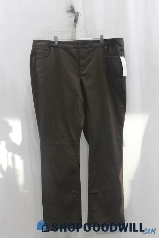 NWT Coldwater Creek Womens Dark Brown Bootcut Pants Sz 20