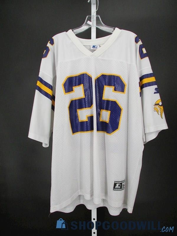 NFL Minnesota Vikings Robert Smith 26 Men's Vtg White Football Jersey SZ 2XL