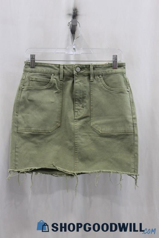 NWT Unpublished Women's Green Denim Skirt SZ 27