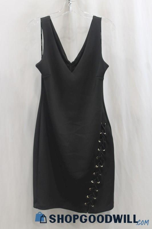 Guess Womens Black Side Lace Up Sheath Dress Sz 12