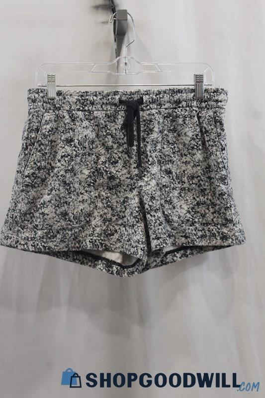 Athleta Womens Black/White Pattern Pullon Shorts Sz M