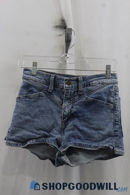 Levi's Womens Blue Washed Denim Shorts Sz 26