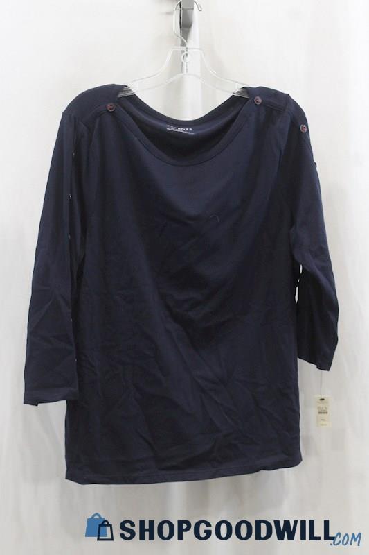 NWT Talbots Women's Blue Blouse SZ PXL