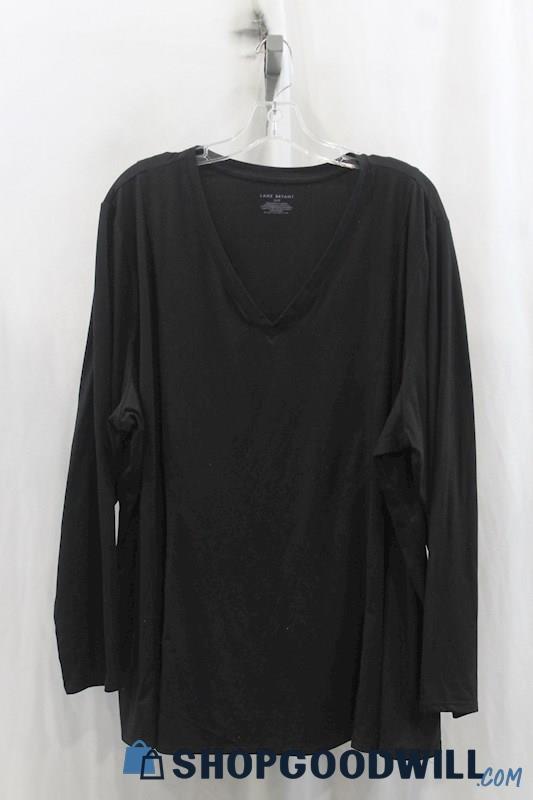 Lane Bryant Womens Black LS Shirt Sz 26/28