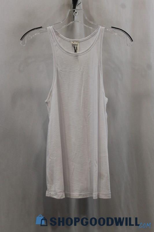 Free People Women's White Tank Shirt SZ M