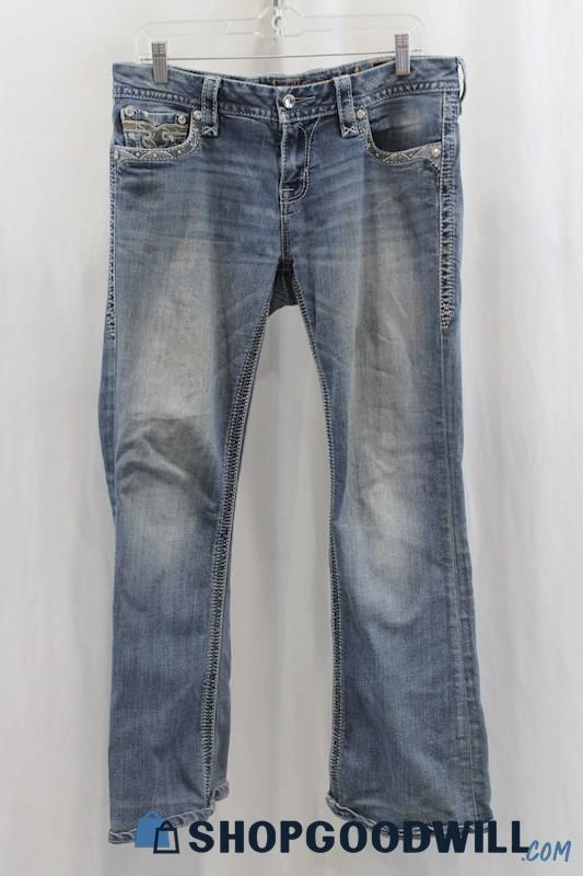 Rock Revival Women's Blue Wash Slim Bootcut Jean SZ 31