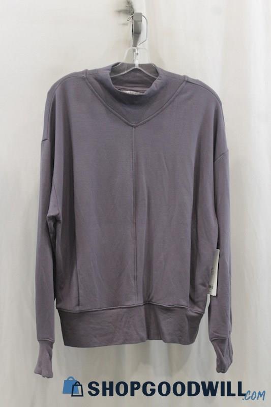 NWT Athleta Womens Purple Mock Neck Sweater Sz S