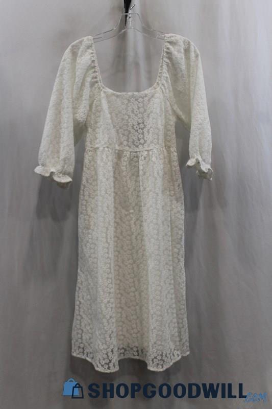 NWT Mikarose Women's White Sundress SZ M