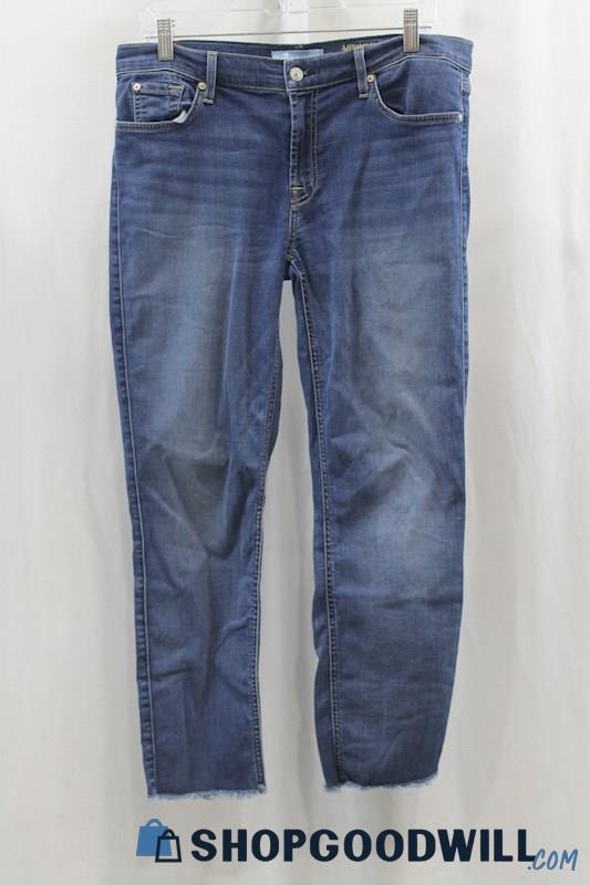 7 For All Mankind Women's Blue Wash Straight Leg Jean SZ 31