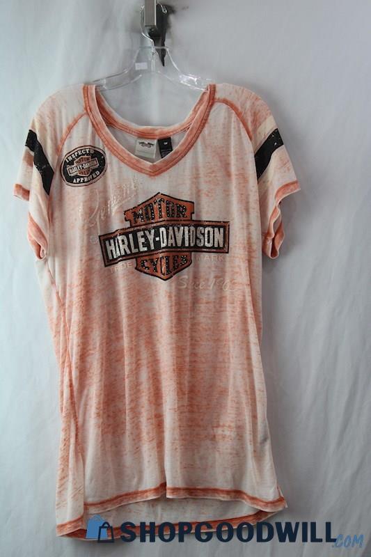 Harley Davidson Women's Pink Bling T-Shirt Sz 1W