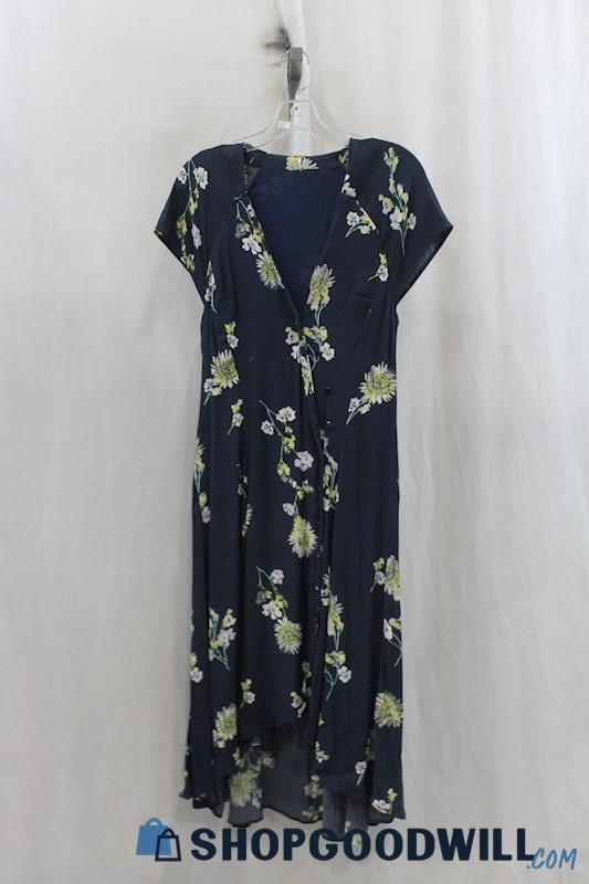 Free People Womens Navy/Yellow Floral Sundress Sz S