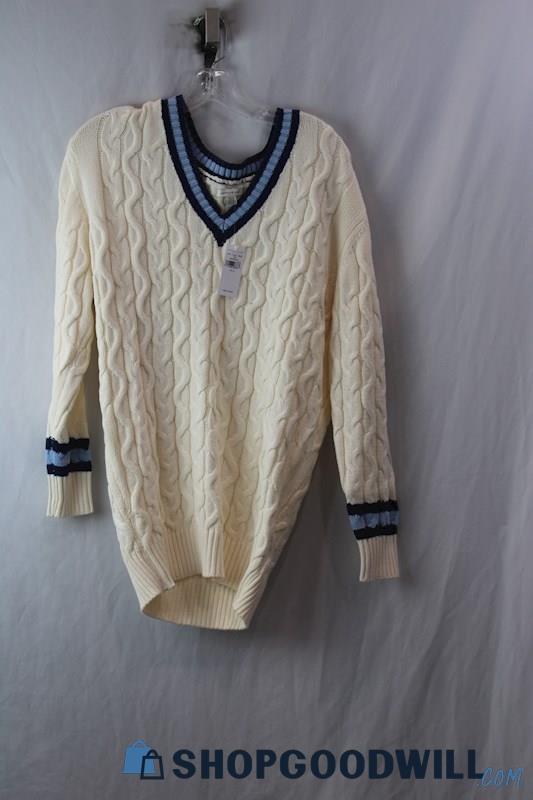 NWT American Eagle Woman's White Knitted Pullover Sweater sz S