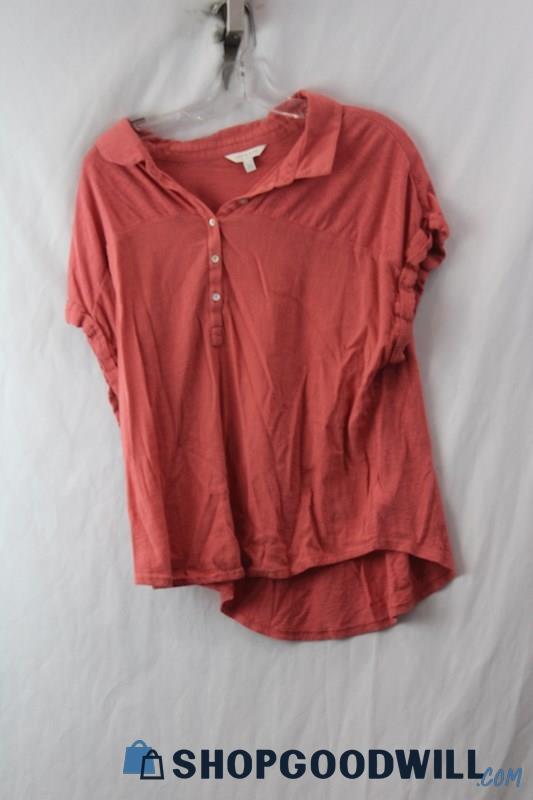 Lucky Brand Women's Red Polo Shirt Sz XL