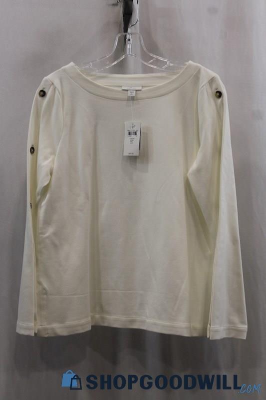 NWT J.Jill Women's White Pullover Sweater SZ PS