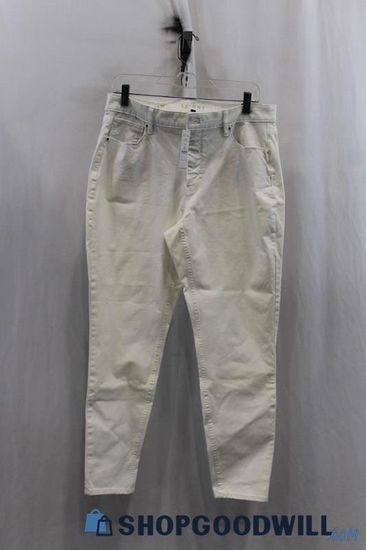 NWT White House Black Market Womens White Skinny Jeans Sz 10