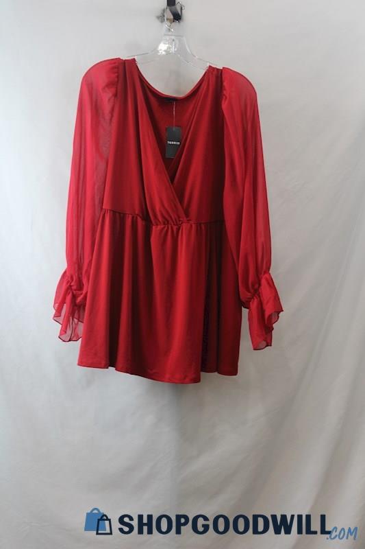 NWT Torrid Woman's Red Blouse sz 3