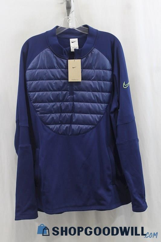 NWT Nike Men's Blue Half Zip Sweater SZ XL