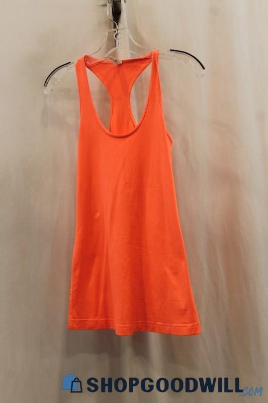 Lululemon Women's Neon Coral Racer Back Tank Shirt SZ 6