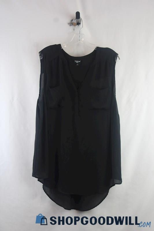 Torrid Women's Black Half Button Tank Top Sz 3x/22/24