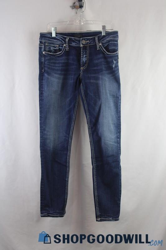 Silver Jeans Women's Blue Skinny Jeans SZ 30X29