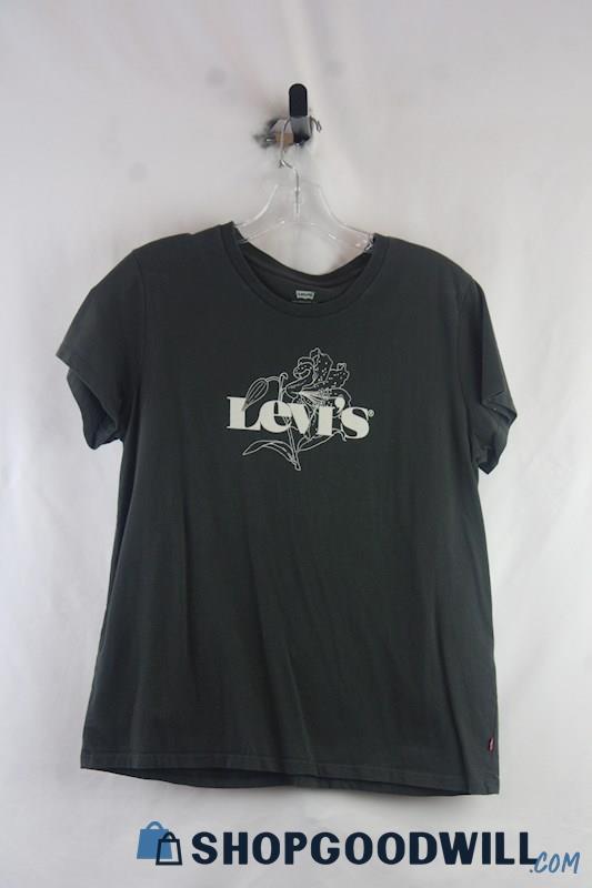 Levi's Women's Gray Logo Graphic T-Shirt SZ L