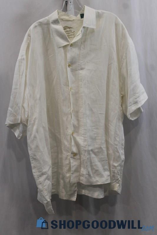 Tommy Bahama Men's White Button Up Shirt SZ 2XL