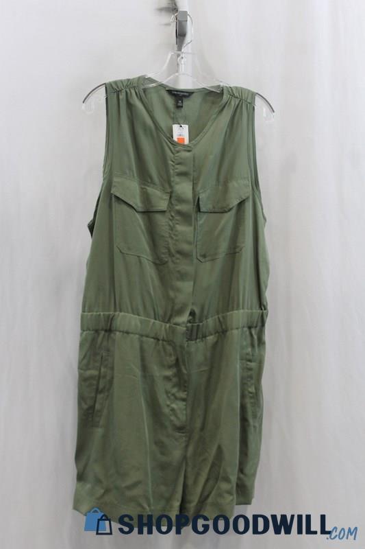 NWT Banana Republic Womens Olive Green Utility Romper Sz XL