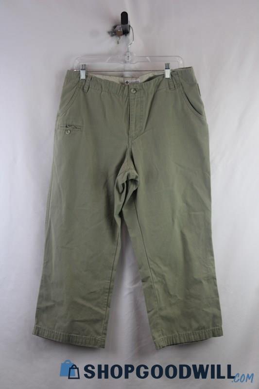 Columbia Women's Sage Green Cropped Chino Straight Leg Pants SZ 12