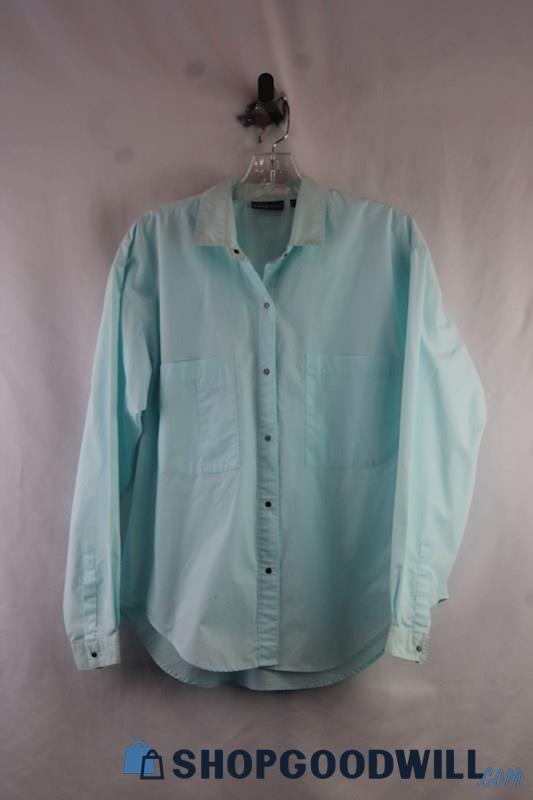 Patagonia Women's Baby Blue Light Weight Active Button Up SZ 12