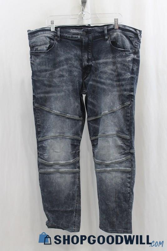 True Religion Mens Dark Blue Washed Straight Leg Jeans Sz 40