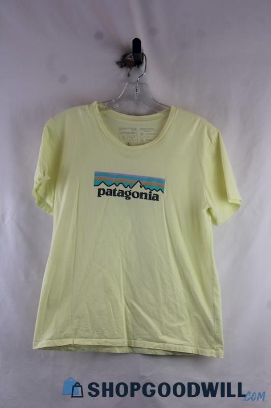 Patagonia Women's Yellow Logo Graphic T-Shirt SZ M