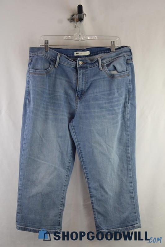 Levi's Women's Light Wash Cropped Straight Leg Jeans SZ 16