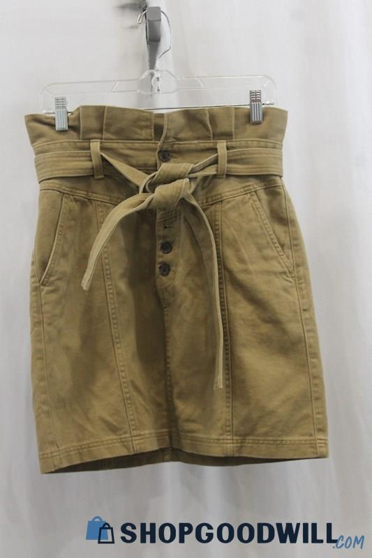 NWT Banana Republic Women's Brown Chino Skirt SZ 4