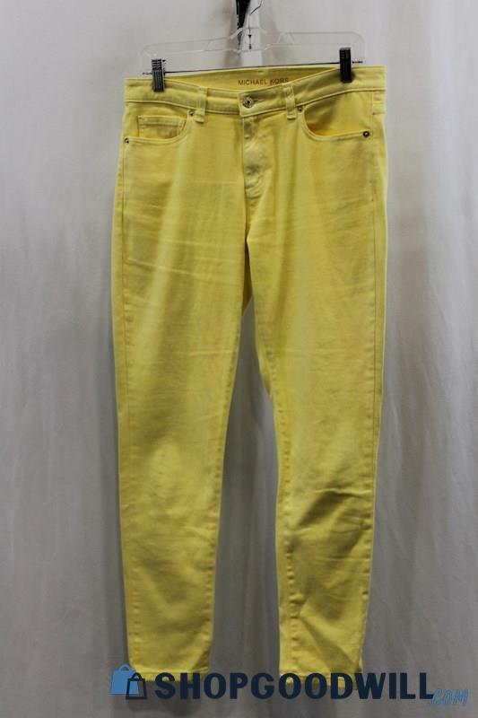 Michael Kors Women's Yellow Skinny Jean SZ 8