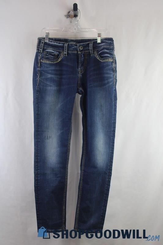 Silver Jeans Women's Blue Skinny Jeans SZ 30X31