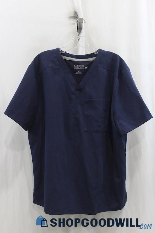 Fabletics Womens Navy V-neck Scrub Top Sz XL