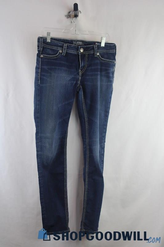 Silver Jeans Women's Blue Skinny Jeans SZ 30X31