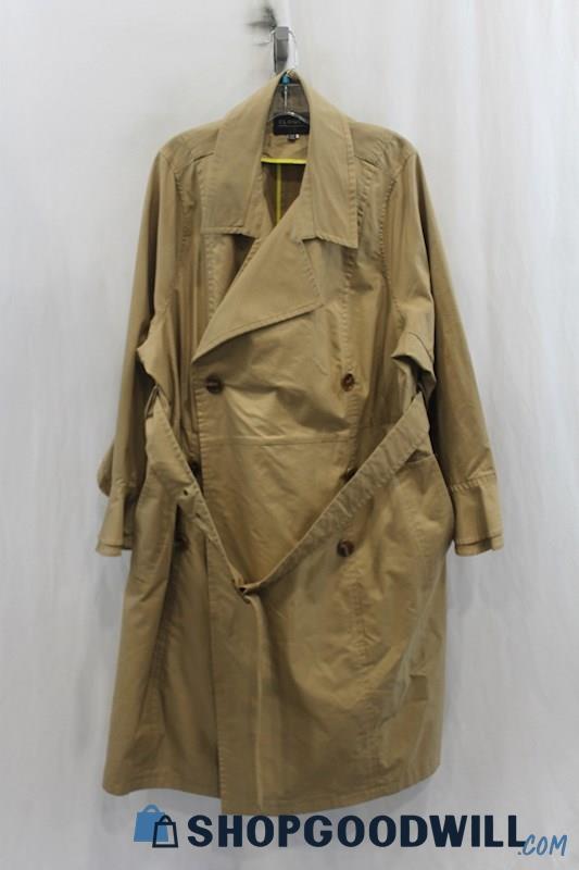 Eloquii Womens Khaki Belted Trench Coat Sz 26/28