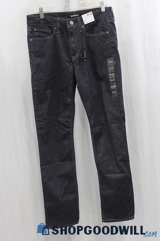 NWT Express Men's Dark Blue Straight Leg Jean SZ 32x32