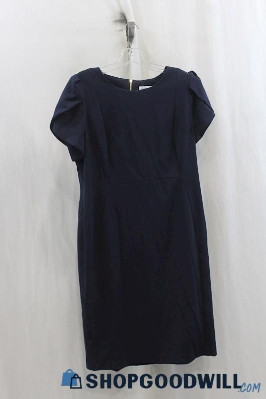 NWT Calvin Klein Womens Navy Sheath Dress Sz 16