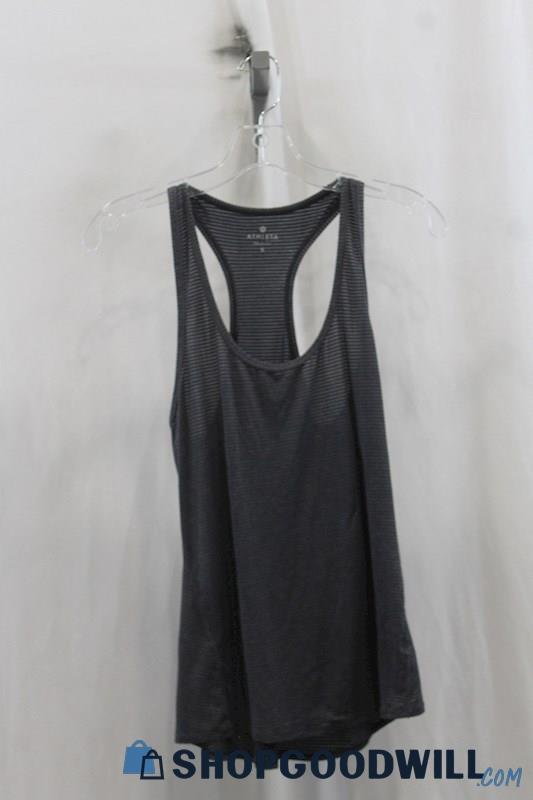 Athleta Womens Dark Gray Stripe Racerback Tank Sz S