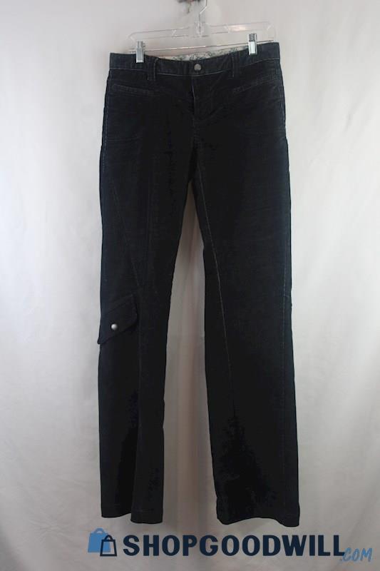 Athleta Women's Black Corduroy Straight Leg Pant SZ 8T