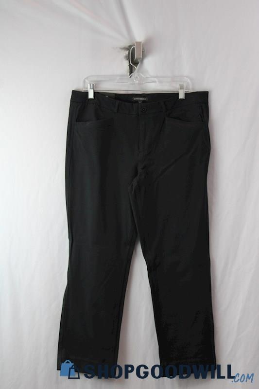 NWT Banana Republic Women's Black Cropped Straight Leg Dress Pant SZ 12