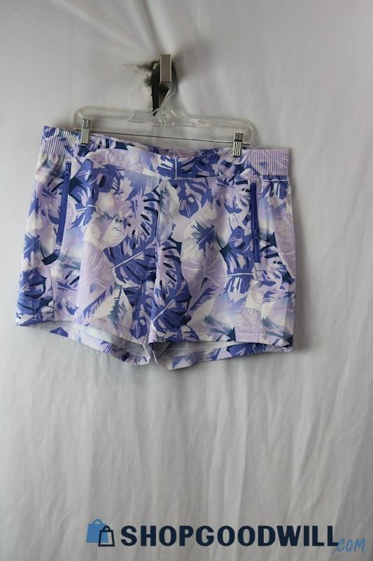 Columbia Women's Purple/Blue Floral Pattern PFG Short SZ XL