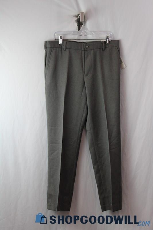 NWT Van Heusen Men's Light Gray Front Pleat Straight Leg Dress Pant SZ 34x30